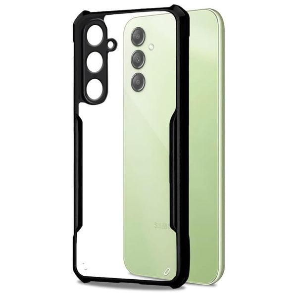 Mobielectro Camera Bump Protection | Slim Stylish 360 Protection Design |Crystal Clear | Shockproof Eagle Back Cover for Samsung S24 - Black
