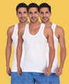 T.T. MenSuper Combed Cotton G-Vest Pack Of 3 White