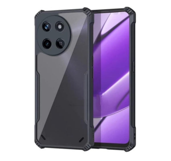 Mobielectro Camera Bump Protection | Slim Stylish 360 Protection Design |Crystal Clear | Shockproof Eagle Back Cover for Tecno Spark 30 Pro 4G- Black