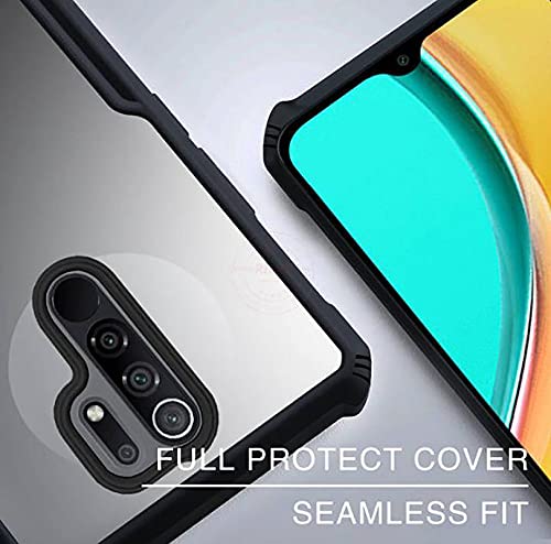 Mobielectro Camera Bump Protection | Slim Stylish 360 Protection Design |Crystal Clear | Shockproof Eagle Back Cover for RedMi 9 Prime - Black