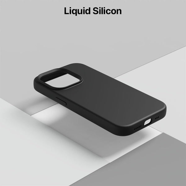 Mobielectro Waterkproof Soft Silicone Ultra Slim O.G Case for iPhone 15 pro max- Black
