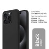 Mobielectro Waterkproof Soft Silicone Ultra Slim O.G Case for iPhone 15 pro - Black