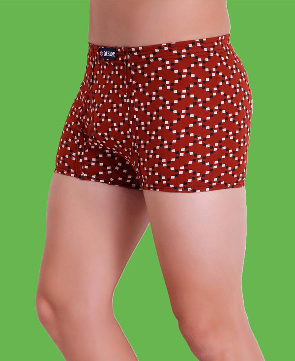 T.T. Men Desire Printed Mini Trunk Pack Of 2 (Black - Rust)