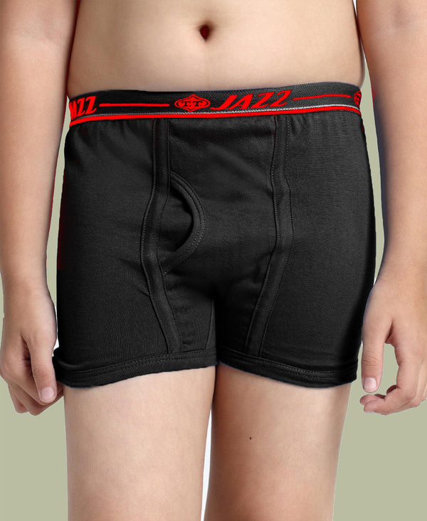 T.T. Boys |Regular Fit|Breathable & Soft Innerwear|Front Open Kids Trunks| Pure Cotton |Jazz Fine Long Top Elastic Trunks|Boys TrunksPack Of 3