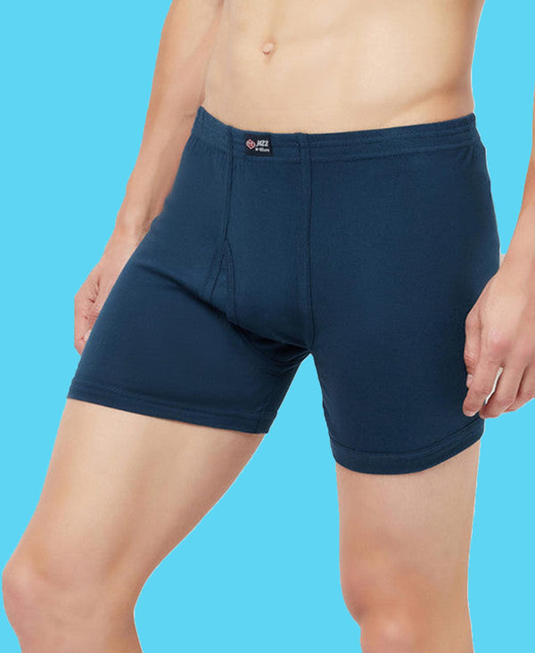 T.T. Mens Jazz Fine Long Inner Elastic TrunkPack Of 2 Blue-Sky