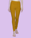 T.T. Women Solid Chudidar Cotton Lycra Cool Leggings -Turmeric