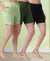 T.T. Women Regular Fit Poly Jersey Solid Short Pack Of 3-Black-Green-Olive