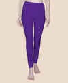 T.T. Women Solid Chudidar Cotton Lycra Cool Leggings -Brinjal