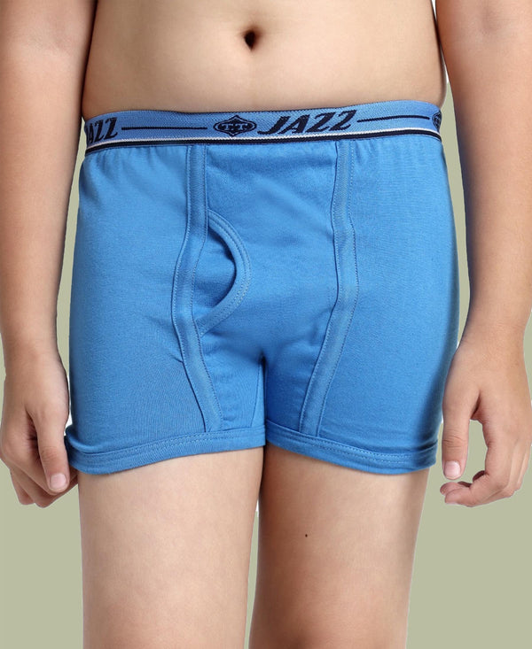 T.T. Boys |Regular Fit|Breathable & Soft Innerwear|Front Open Kids Trunks| Pure Cotton |Jazz Fine Long Top Elastic Trunks|Boys TrunksPack Of 3