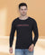 HiFlyers Men Anthra Regular Fit Printed Round Neck T-Shirt