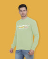 Hiflyers Men|Regular Fit|Chest Printed Cotton Fleece|Soft Stylish Casual Winter Wear Sweatshirt|Green-P9