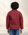 HiFlyers Boys Regular Fit | Polyster |Fluffy Full Sleeves |Quilted Insulation|High Neck Stand Collar|Zipper Jacket -Red