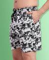 T.T. Men Regular Fit Cotton Polyster Printed Short With Zip Pocket Pack Of 1-Grey Camouflage