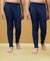T.T. Boys & Girls |Slim Fit| Cotton Fleece |Inner Elastic|Trendy Winter Wear|Dyed Thermal Trouser Pack Of 2-Blue