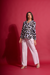 Garden Party Abstract Relax Fit Shirt With Trouser (Combo)