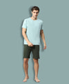 T.T. Men’S Organic Cotton T-Shirt|Melange Slim Fit Tees For Men | Round Neck|Regular Fit|Anti-Bacterial & Lightweight | Ideal For Gym/Sports Activities|Green
