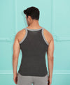 T.T. Men Titanic Charcoal Grey Pure Cotton Gym Vest