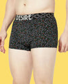 T.T. Mens Desire 100% Combed Cotton Printed Mini Top Elastic Trunk Pack Of 1 Black