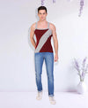 T.T. Men DesignerGym Vest Pack Of 2 Red-Black -Maroon-Grey