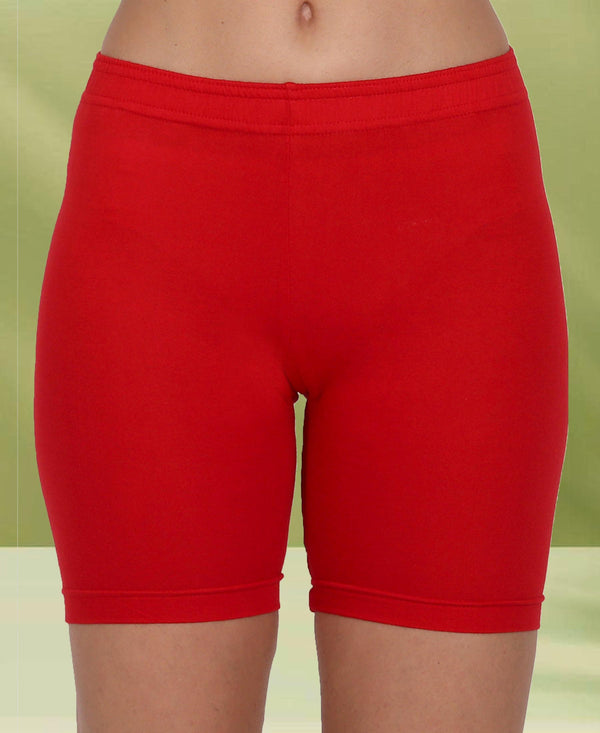 T.T. Pearl Women 2 Pack Red & Maroon Cycling Shorts