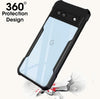 Mobielectro Camera Bump Protection | Slim Stylish 360 Protection Design |Crystal Clear | Shockproof Eagle Back Cover for Pixel 7A - Black