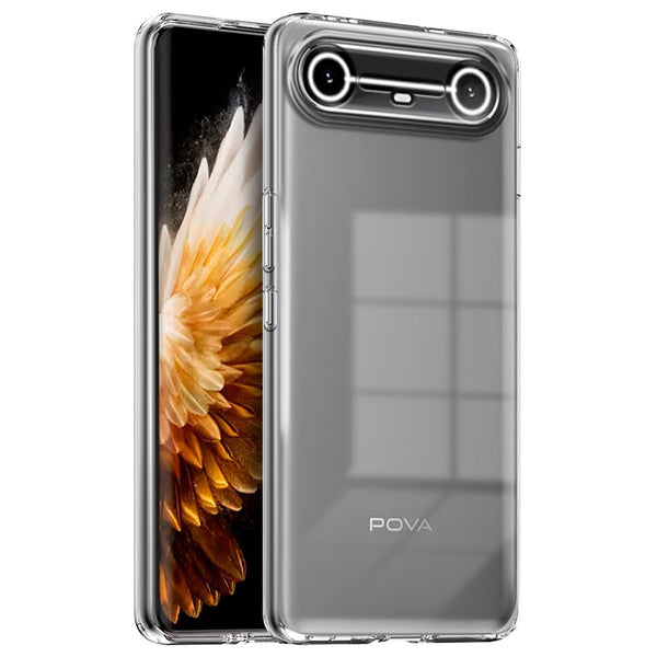 Mobielectro Clear Transparent Shockproof Scratch Resistant Protective Phone Case for Tecno POVA Slim 5G
