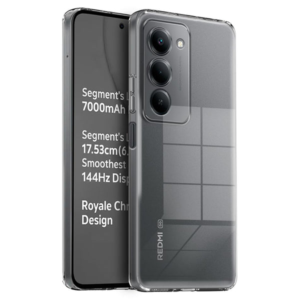 Mobielectro Clear Transparent Shockproof Scratch Resistant Protective Phone Case for Redmi 15 5G