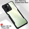 Mobielectro Camera Bump Protection | Slim Stylish 360 Protection Design |Crystal Clear | Shockproof Eagle Back Cover for RedMi 13C 4G|POCO C65 - Black