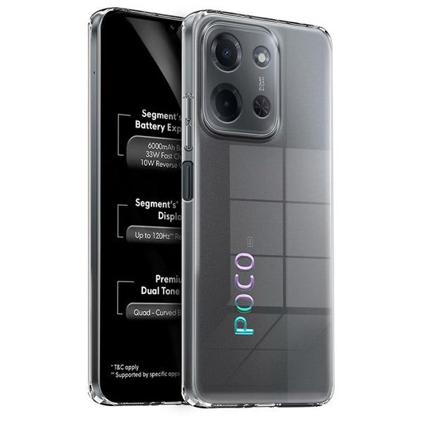 Mobielectro Clear Transparent Shockproof Scratch Resistant Protective Phone Case for POCO C85 5G