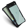 Mobielectro Camera Bump Protection | Slim Stylish 360 Protection Design |Crystal Clear | Shockproof Eagle Back Cover for Pixel 6A - Black