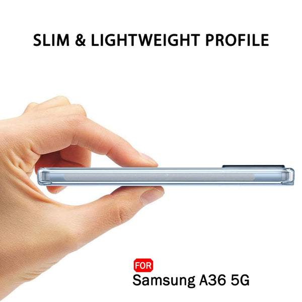 Mobielectro Clear Transparent Shockproof Scratch Resistant Protective Phone Case for Samsung A36 5G