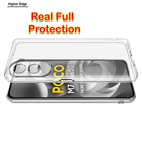 Mobielectro Clear Transparent Shockproof Scratch Resistant Protective Phone Case for POCO M7 Plus