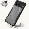 Mobielectro Camera Bump Protection | Slim Stylish 360 Protection Design |Crystal Clear | Shockproof Eagle Back Cover for Pixel 8A - Black