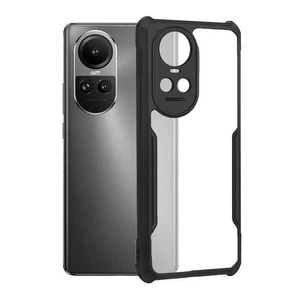 Mobielectro Camera Bump Protection | Slim Stylish 360 Protection Design |Crystal Clear | Shockproof Eagle Back Cover for Oppo RENO 10 5G |Reno 10 Pro 5G - Black