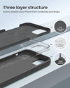 Mobielectro Waterkproof Soft Silicone Ultra Slim O.G Case for iPhone 15 plus- Black