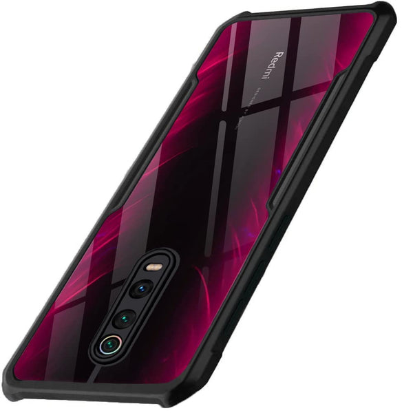 Mobielectro Camera Bump Protection | Slim Stylish 360 Protection Design |Crystal Clear | Shockproof Eagle Back Cover for RedMi K20 | RedMi K20 Pro - Black