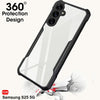 Mobielectro Camera Bump Protection | Slim Stylish 360 Protection Design |Crystal Clear | Shockproof Eagle Back Cover for Samsung S25 - Black