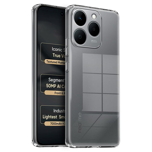 Mobielectro Clear Transparent Shockproof Scratch Resistant Protective Phone Case for Realme 15T 5G