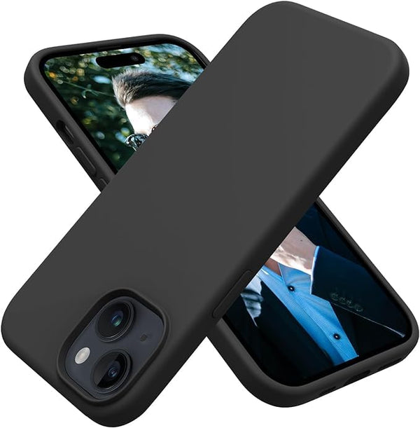 Mobielectro Waterkproof Soft Silicone Ultra Slim O.G Case for iPhone 15 plus- Black