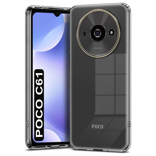 Mobielectro Soft Silicon Transparent |Scratch Resistant Clear Case for POCO C61