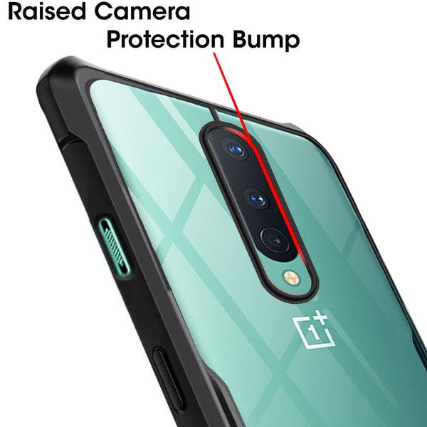 Mobielectro Camera Bump Protection | Slim Stylish 360 Protection Design |Crystal Clear | Shockproof Eagle Back Cover for OnePlus 8 - Black