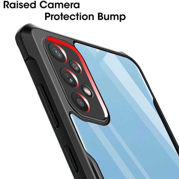 Mobielectro Camera Bump Protection | Slim Stylish 360 Protection Design |Crystal Clear | Shockproof Eagle Back Cover for Samsung A23 4G/5G|A13 4G - Black