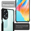 Mobielectro Camera Bump Protection | Slim Stylish 360 Protection Design |Crystal Clear | Shockproof Eagle Back Cover for Oppo A58 4G - Black
