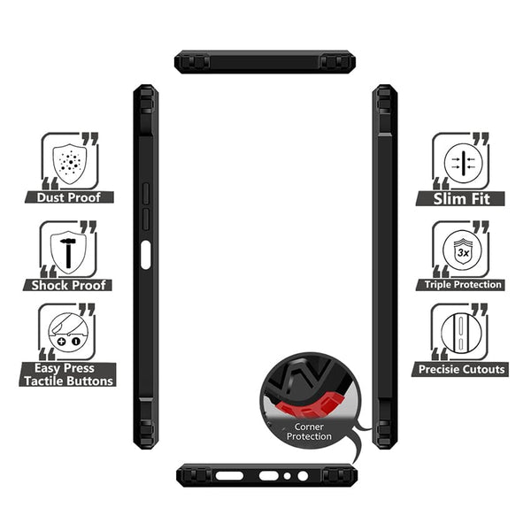 Mobielectro Camera Bump Protection | Slim Stylish 360 Protection Design |Crystal Clear | Shockproof Eagle Back Cover for Realme 10 Pro 5G - Black