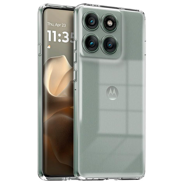 Mobielectro Soft Silicon Transparent |Scratch Resistant Clear Case for Moto Edge 60 Pro 5G