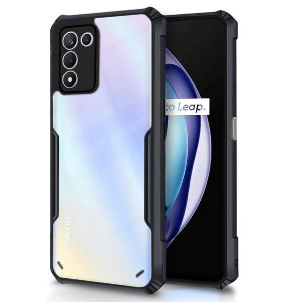 Mobielectro Camera Bump Protection | Slim Stylish 360 Protection Design |Crystal Clear | Shockproof Eagle Back Cover for Realme 9SE 5G - Black