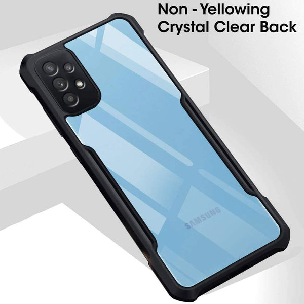 Mobielectro Camera Bump Protection | Slim Stylish 360 Protection Design |Crystal Clear | Shockproof Eagle Back Cover for Samsung A23 4G/5G|A13 4G - Black