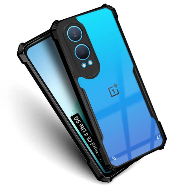 Mobielectro Camera Bump Protection | Slim Stylish 360 Protection Design |Crystal Clear | Shockproof Eagle Back Cover for OnePlusNord CE 4 Lite- Black