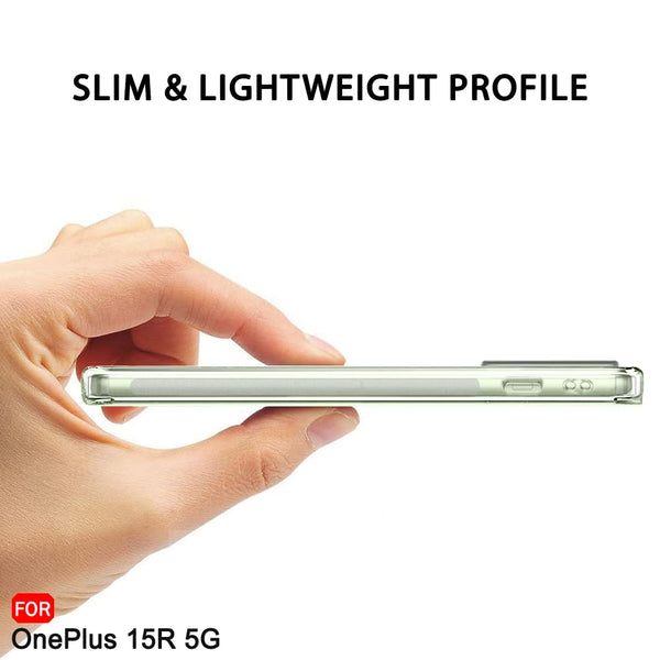 Mobielectro Clear Transparent Shockproof Scratch Resistant Protective Phone Case for OnePlus 15R