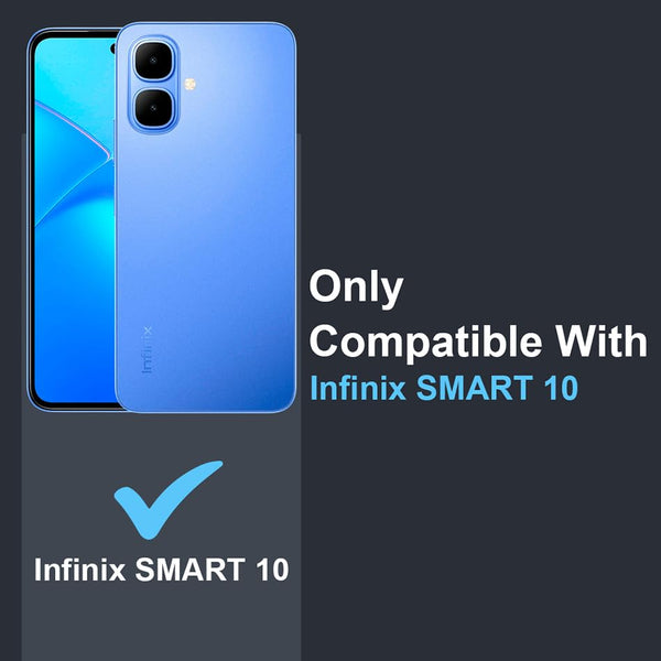 Mobielectro Clear Transparent Shockproof Scratch Resistant Protective Phone Case for Infinix Smart 10